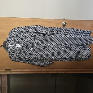 NY Collection Black and White Rope Dress